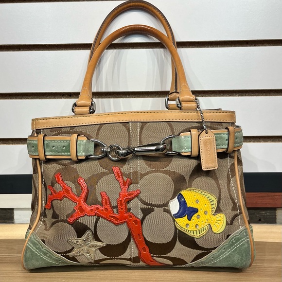 Coach Hampton Sea Life patchwork satchel - Picture 3 of 14